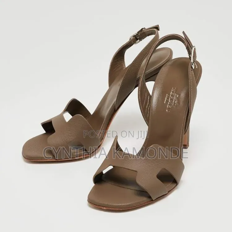 Leather Slingback Heels