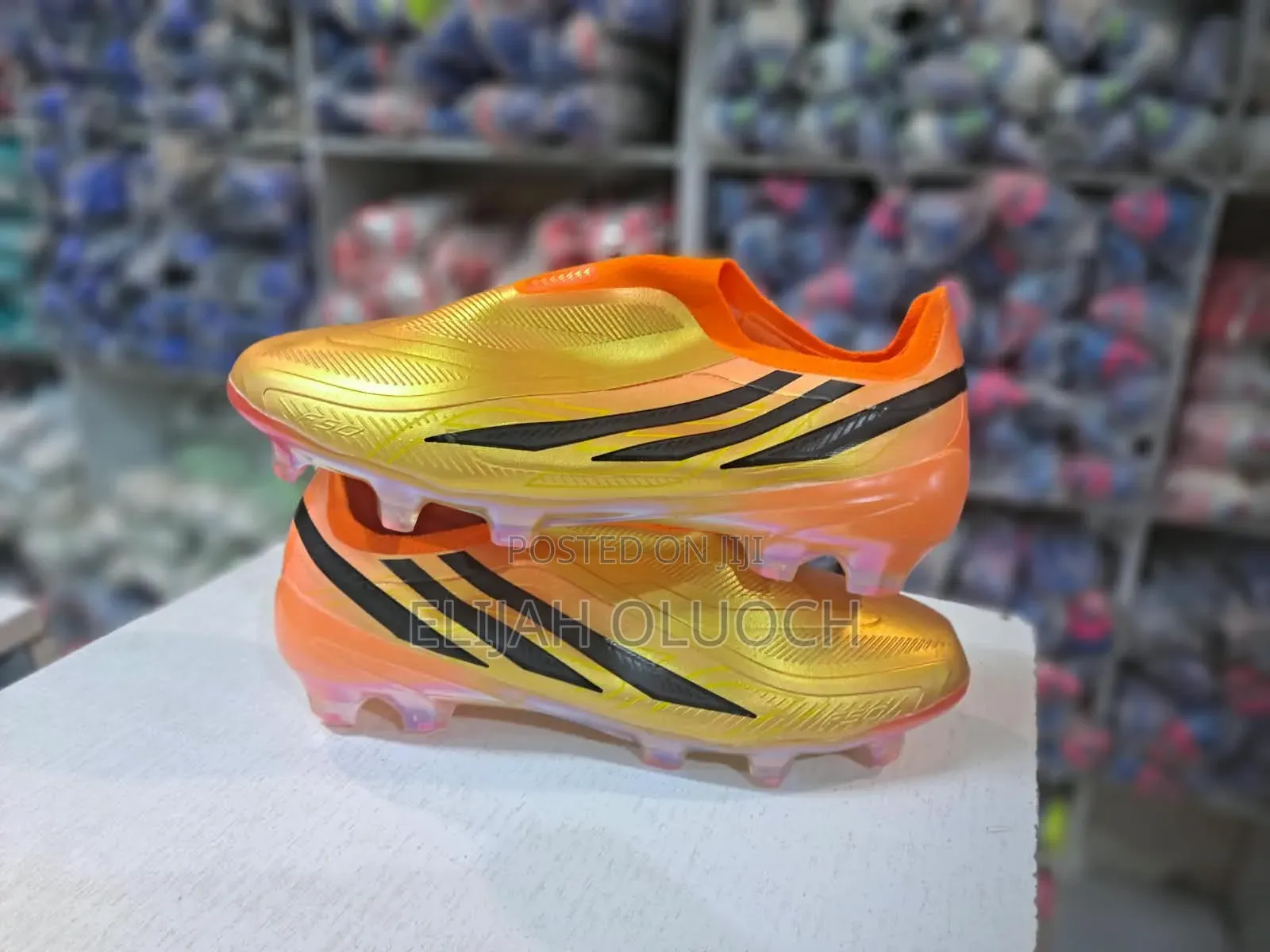Adidas F-50 Hyperfast Elite Orange Black Stripes  