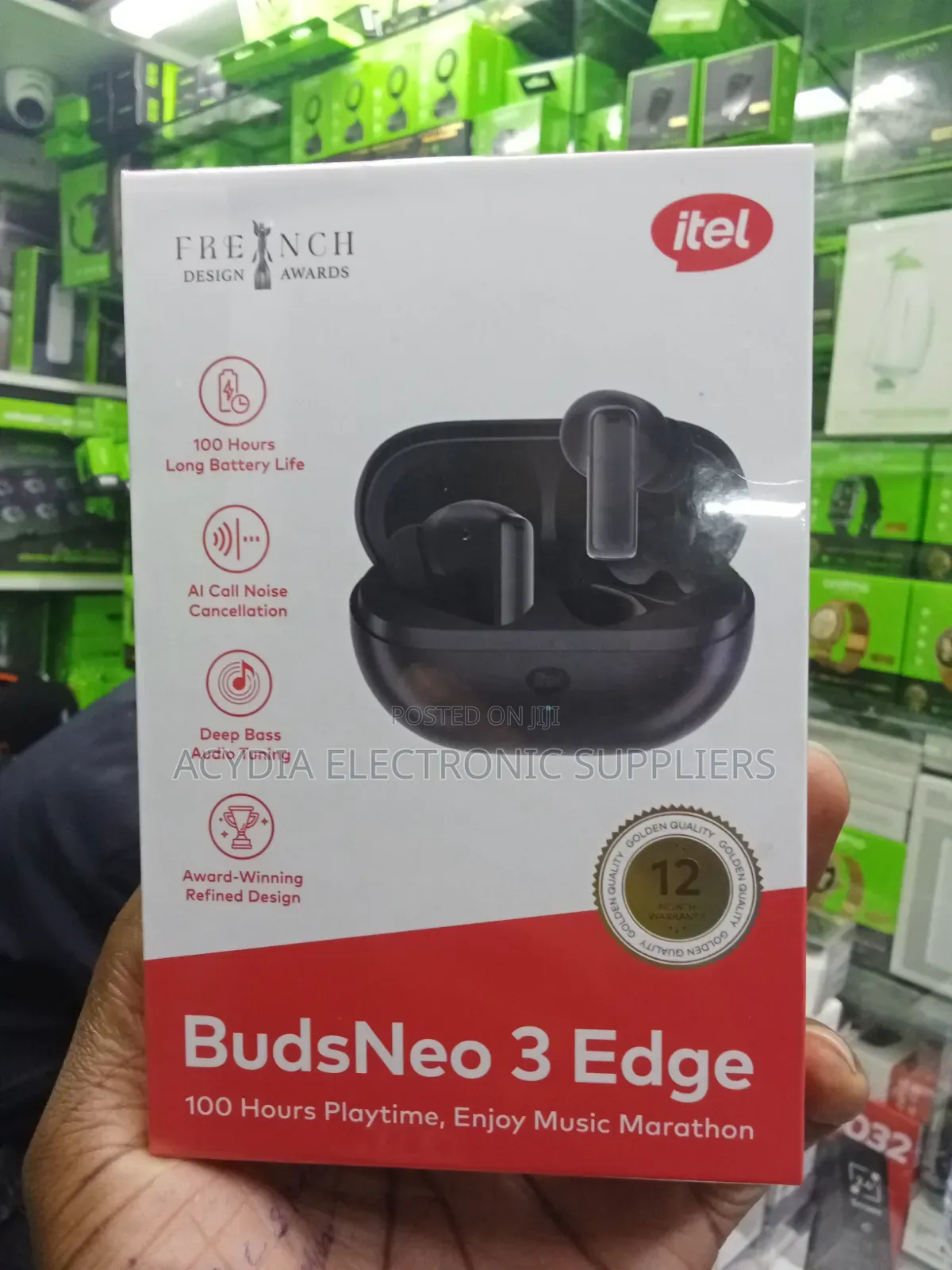 Itel Budsneo 3 Edge Bluetooth Earbuds 100 Hours Play Time