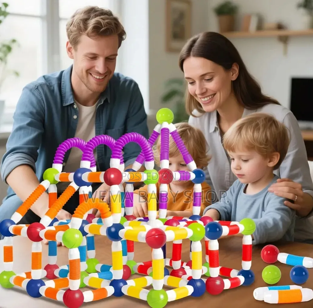 136PCS Flexible Magnetic Tube Blocks