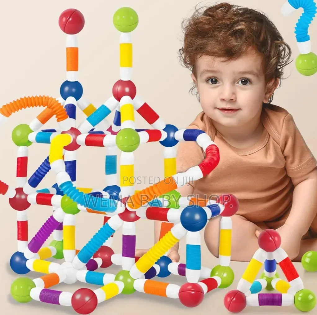 136PCS Flexible Magnetic Tube Blocks