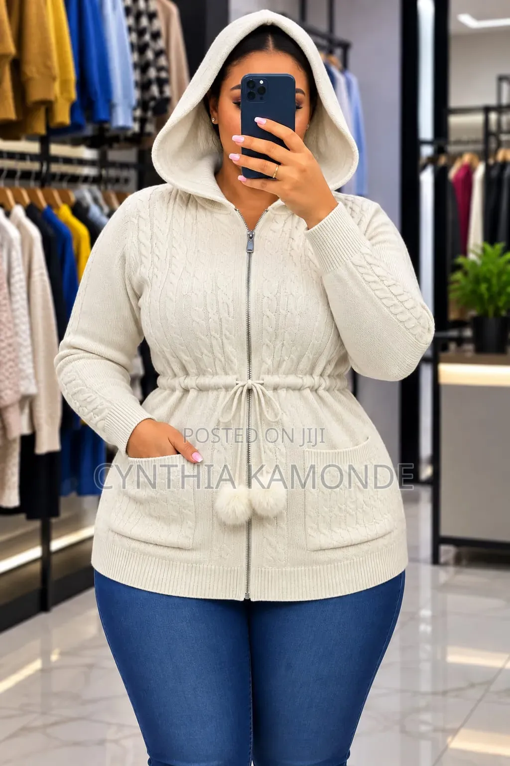 Hooded Zipper Sweater