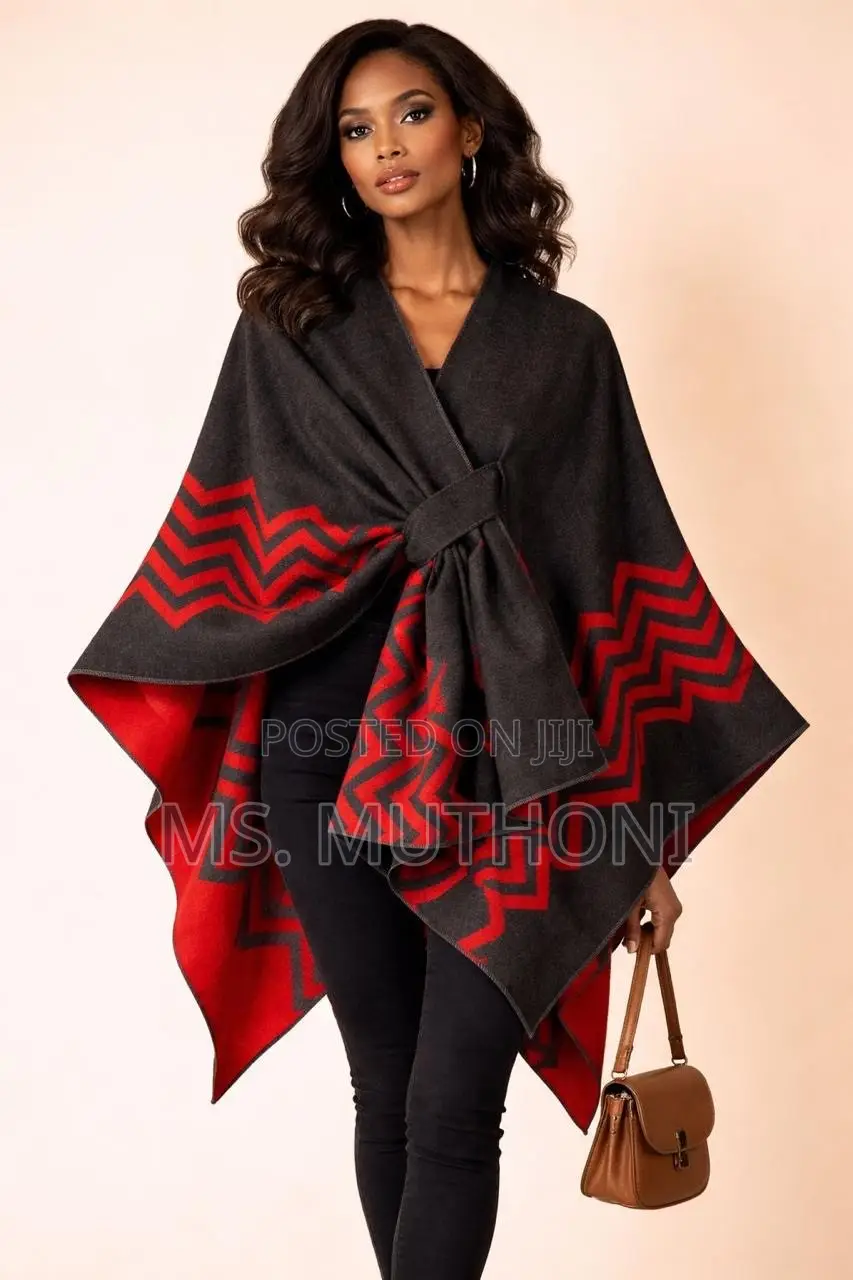 Stylish Open-Front Warm Poncho