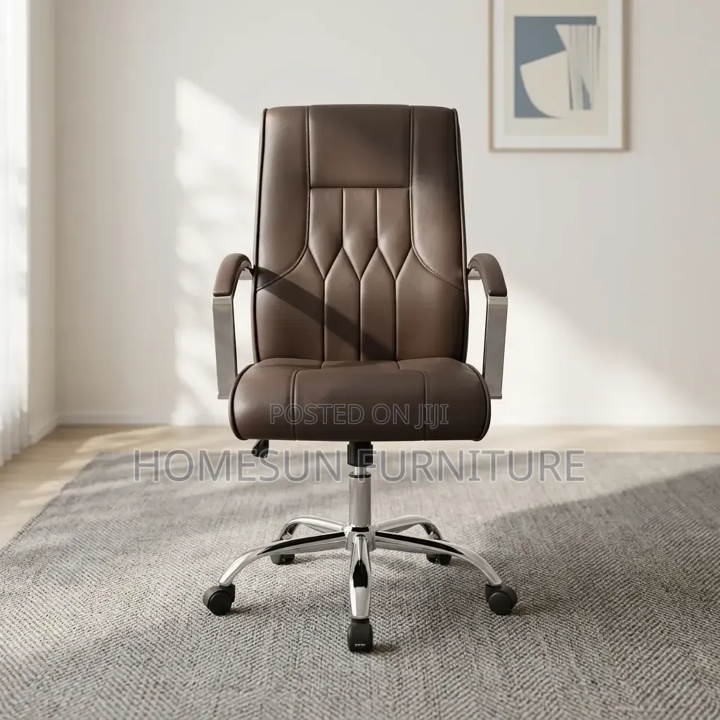 Executive High-Back Leather Office Chair