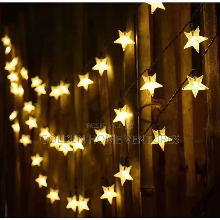 Solar Powered Outdoor Star Fairy Lights –12M, 100 Star Christmas Theme