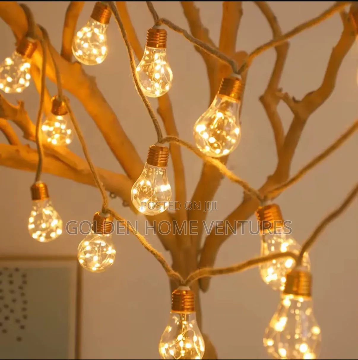 10m Vintage Hemp Rope Christmas Lights — USB + Solar Indoor Outdoor