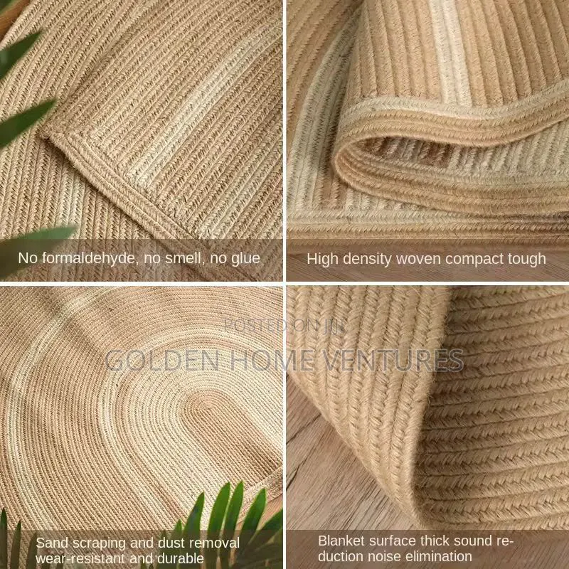 Handwoven Natural Jute Door Mat Eco-Friendly Rug