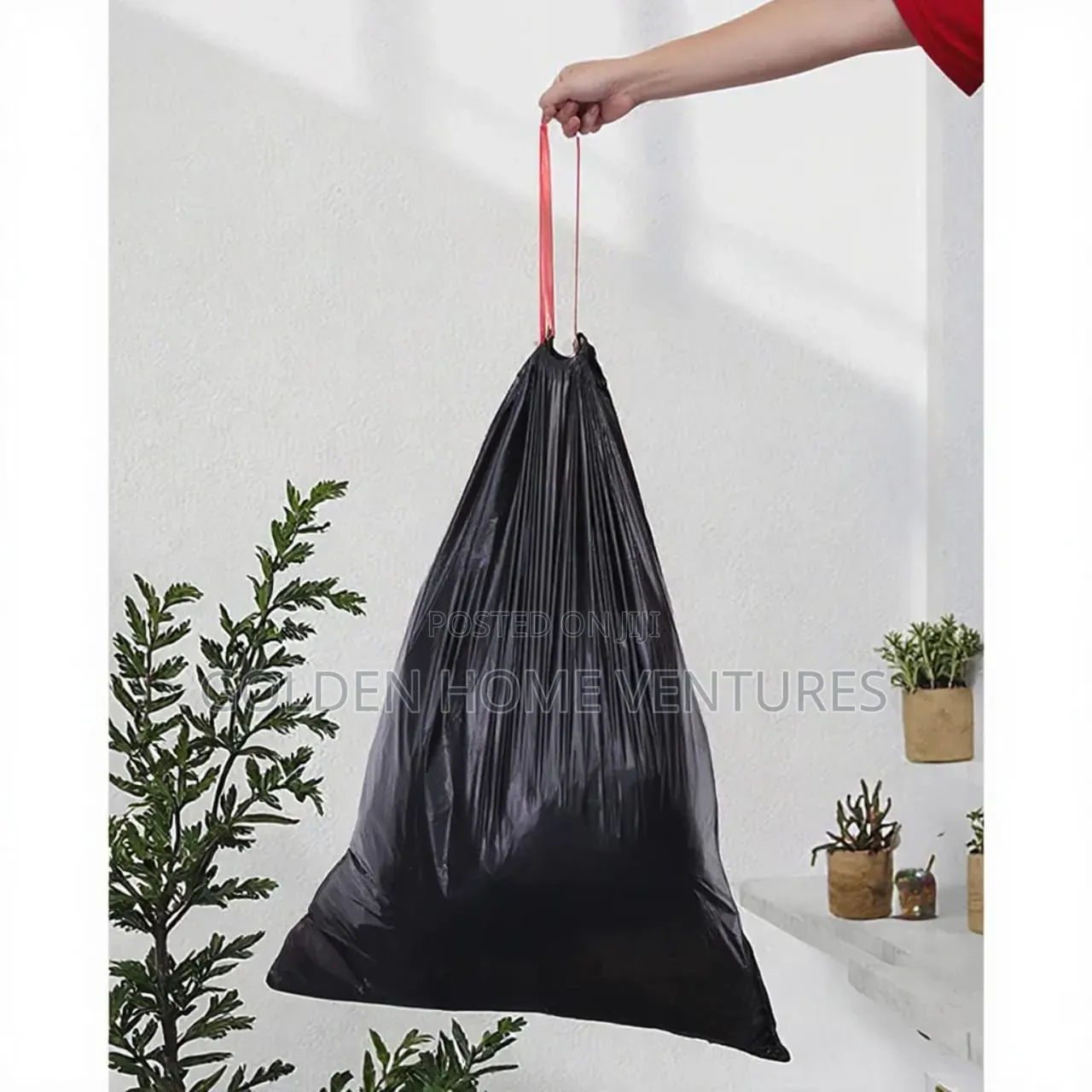 Extra Strong Drawstring Trash Bags Heavy Duty Garbage Liners