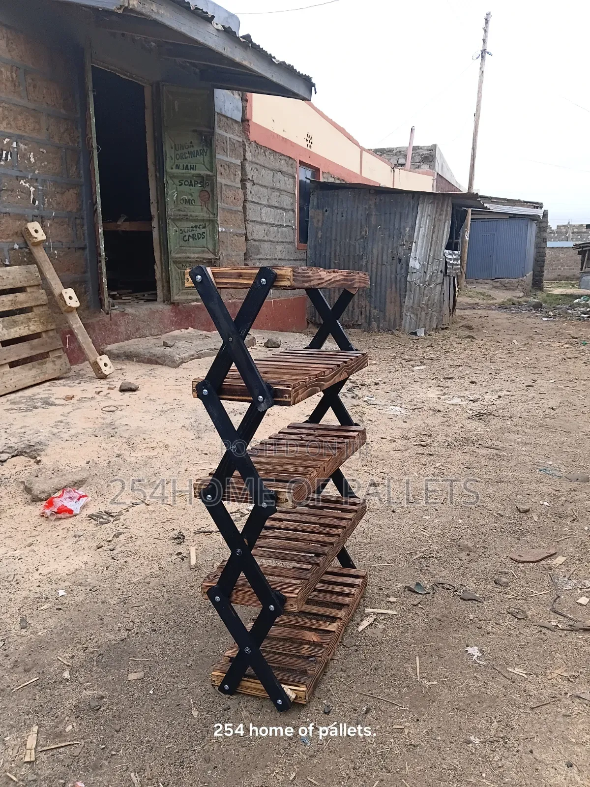 Brown and Black Shoe Rack