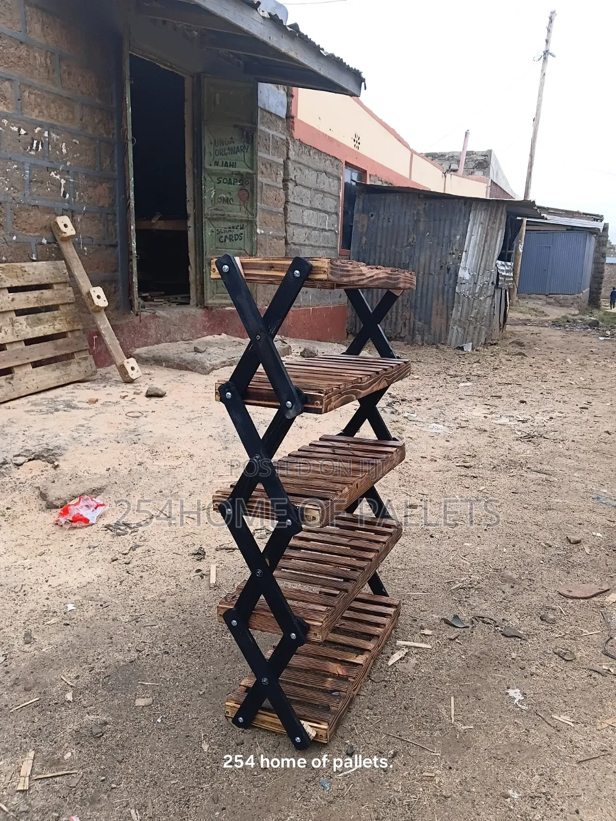 Brown and Black Shoe Rack