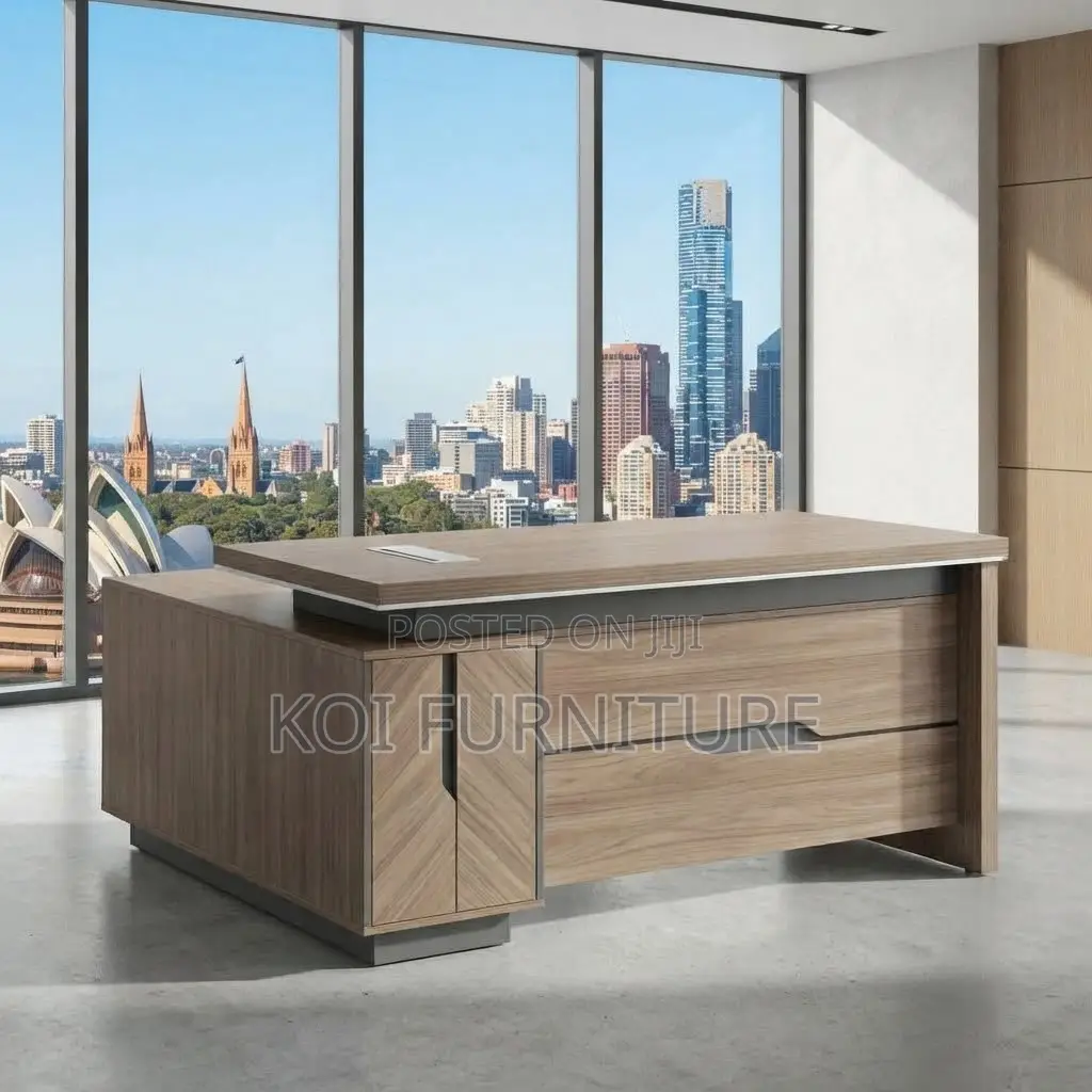 Office Desk; 1800mm Executive Office Managers L Extension Desk