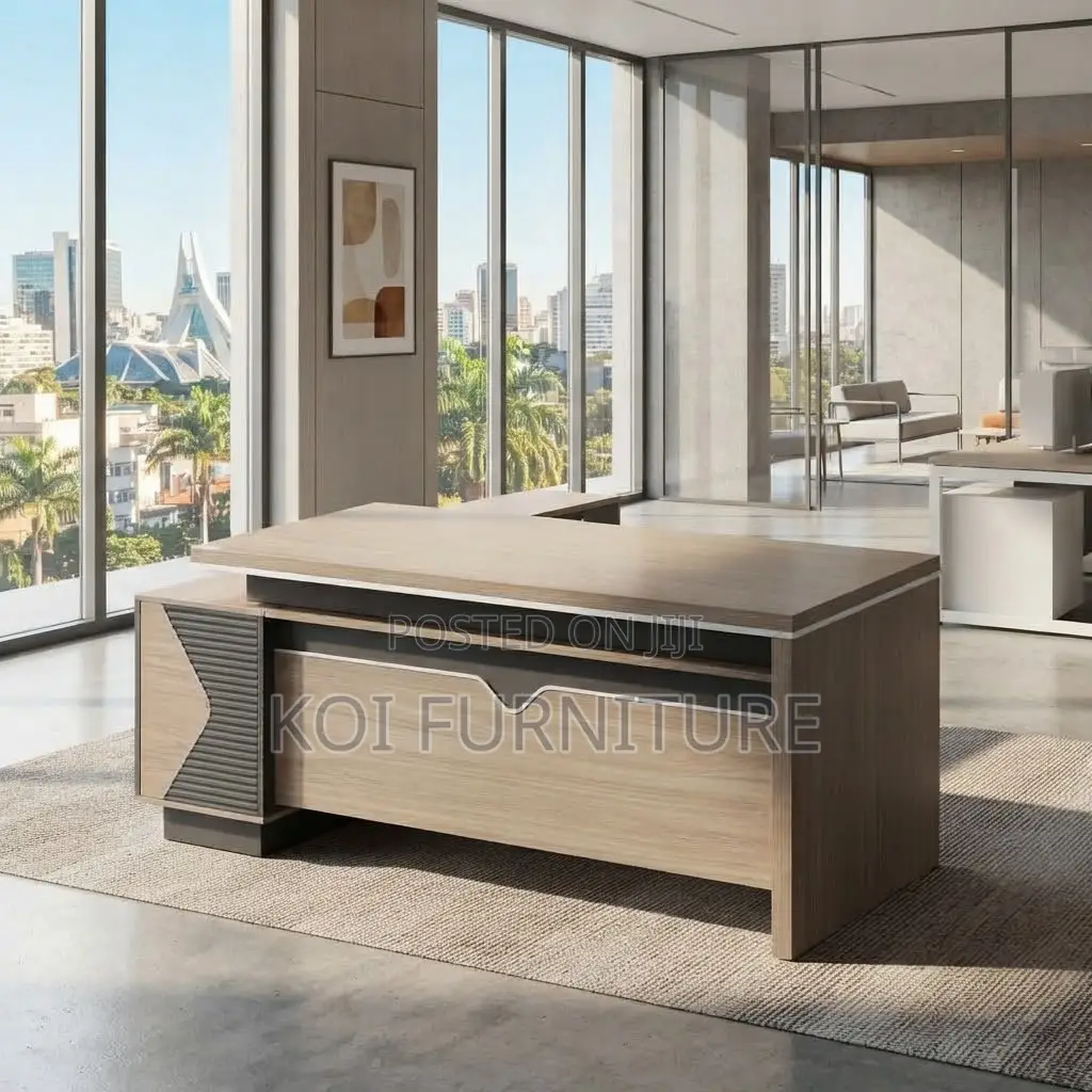 Office Desk; 1800mm Executive Office Managers L Extension Desk
