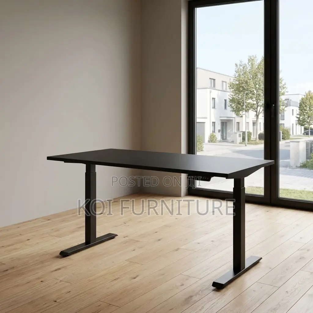 Office Desk; Modern 1.2 Meters Adjustable Desk With Electric Button