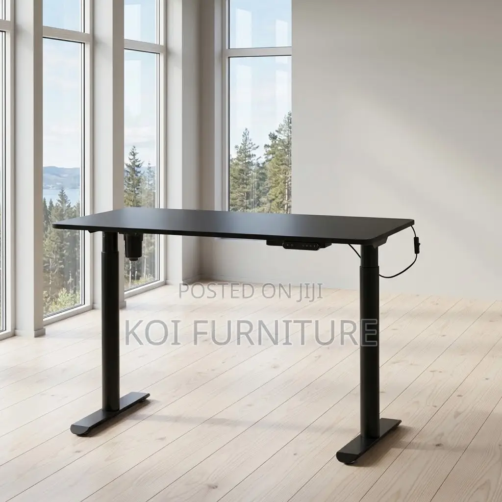 Office Desk; Modern 1.2 Meters Adjustable Desk With Electric Button