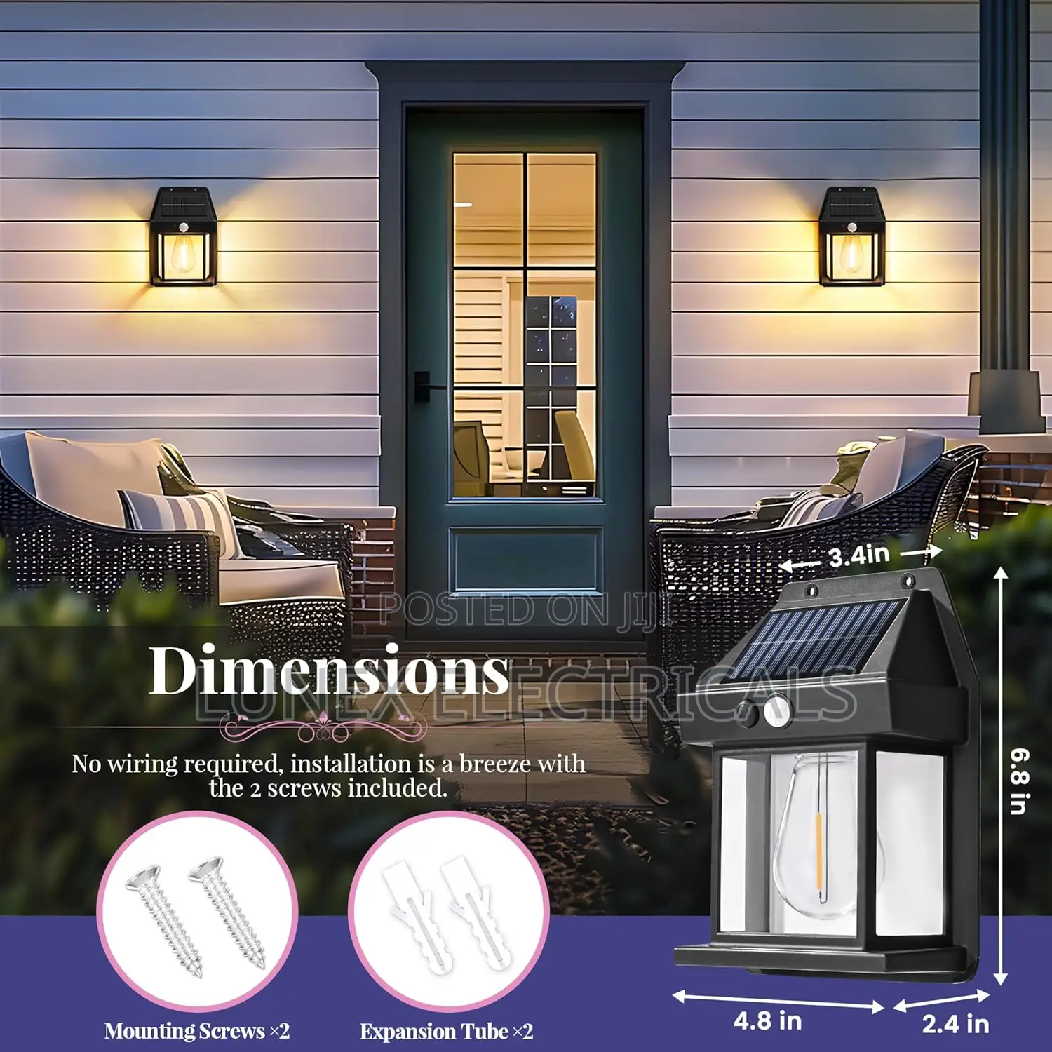 LED Solar Security Lights Outdoor Decor Sensor Motion