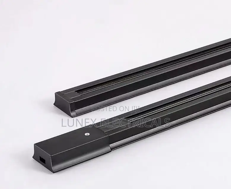 2 Wire Track Rail Aluminum Track Light Rail Black White 2m