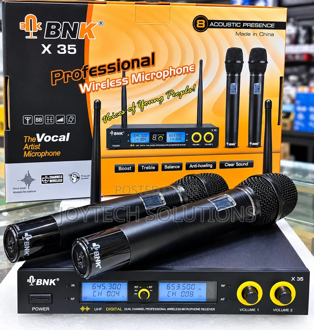 Professional Dual Wireless Microphone System – UHF Digital, 2 Mics