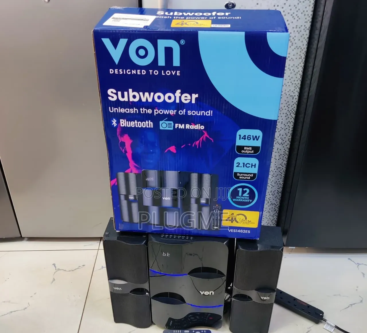 Von Woofer 2.1Ch. 146W Tall Boy