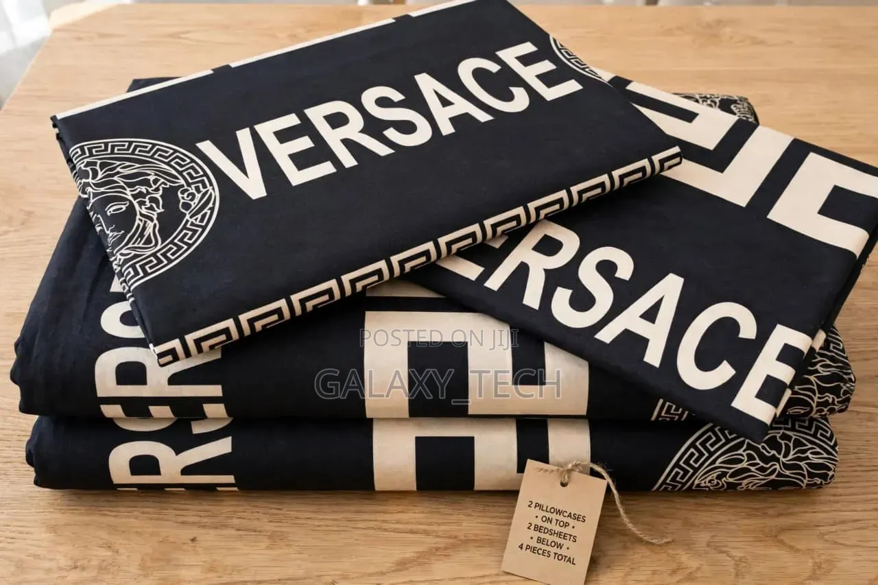 Versace,Gucci,LV Bedsheets (2 Bedsheets + 2 Pillowcases)