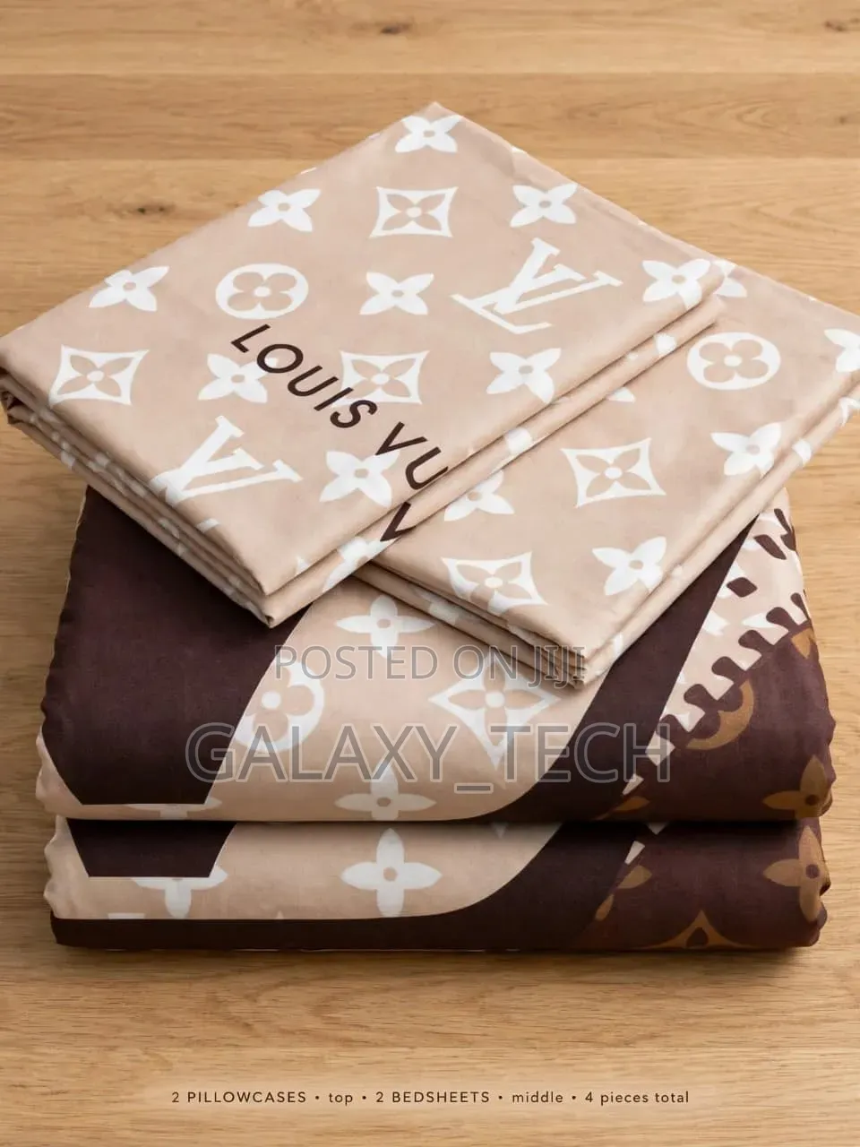 Versace,Gucci,LV Bedsheets (2 Bedsheets + 2 Pillowcases)