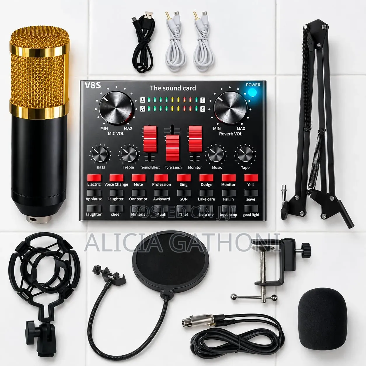 V8s Podicast Set Sound Card