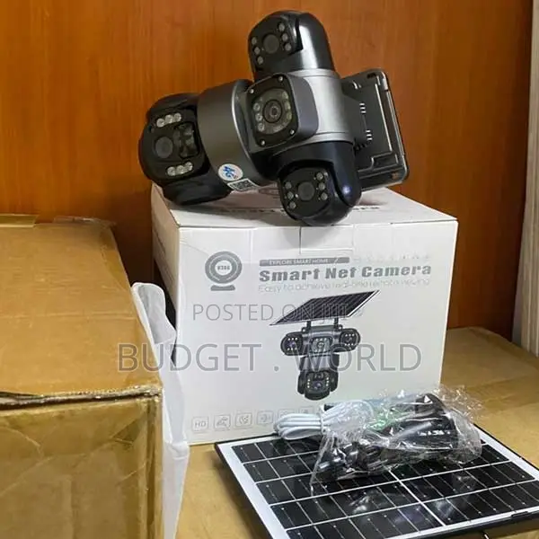 PTZ Rotating Control 3-Lens 24/7 Recording Security Cam Wireless 4G