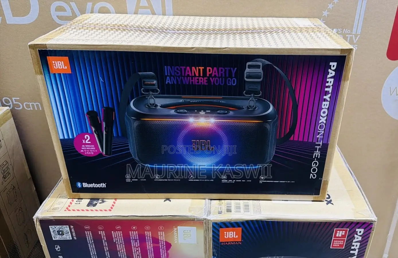 JBL PartyBox on-the-Go 2 (With 2 Mics)