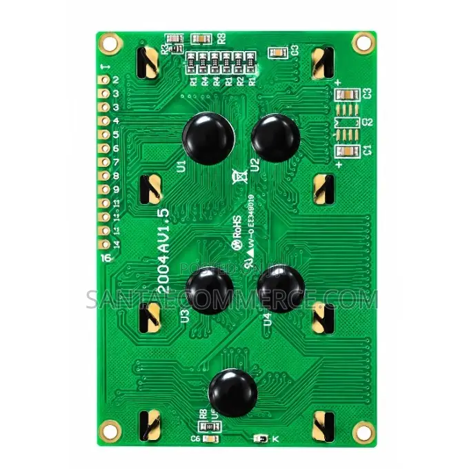 20×4 Character LCD Display Module 2004A 16-Pin HD44780-Compatible