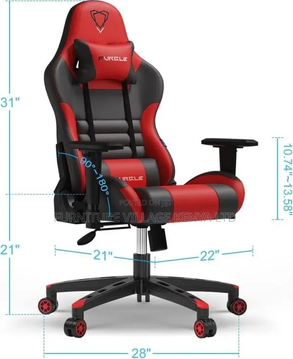 Gaming Chair; Adjustable Modern Unique Reclining Leather Gaming Seat