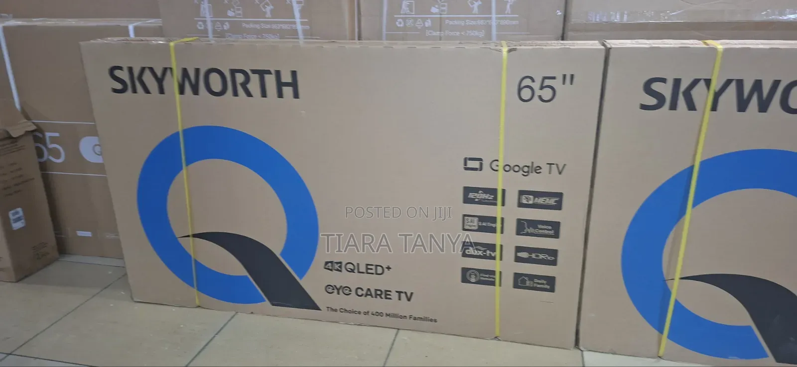 Skyworth 65" Inch UHD QLED Smart Google Android TV, Netflix, Prime