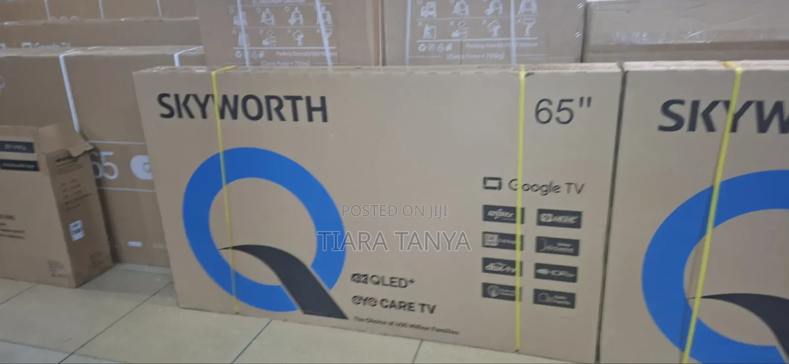 Skyworth 65" Inch UHD QLED Smart Google Android TV, Netflix, Prime