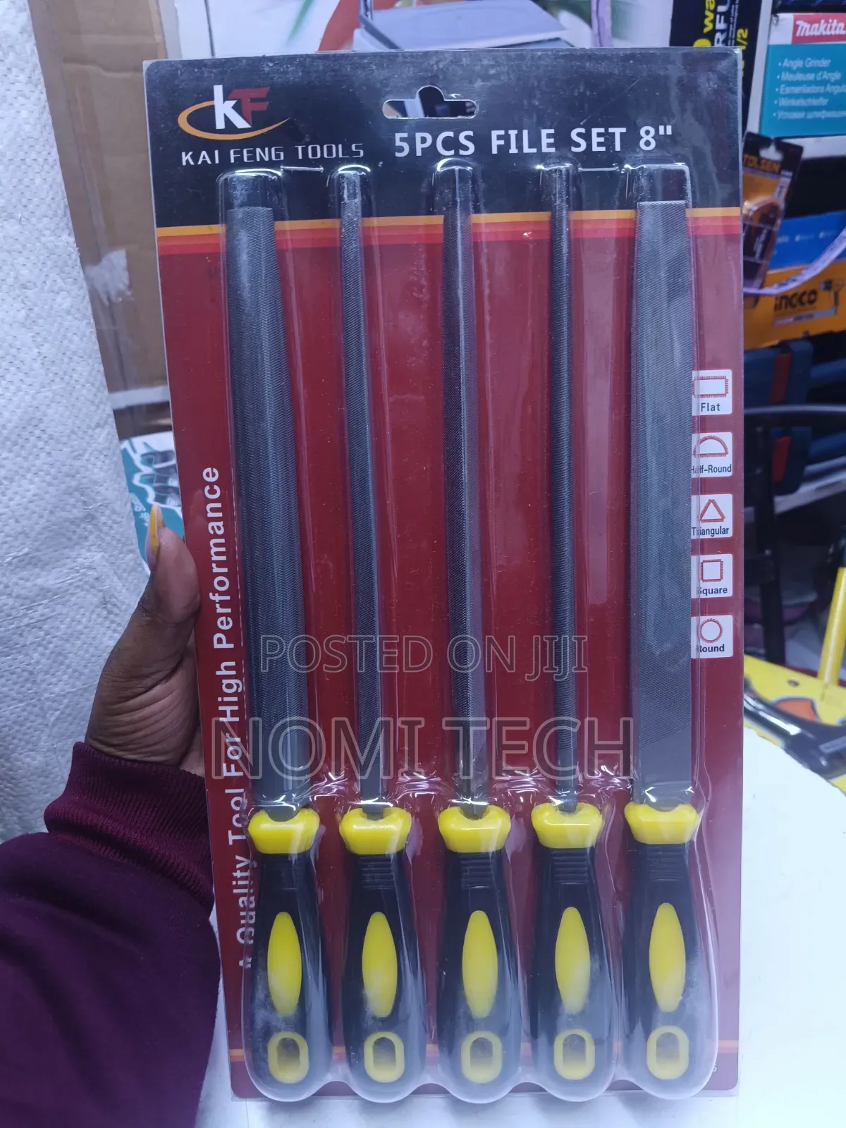 Kai Feng Tools 5PCS 8" File Set – Flat, Round, Square More