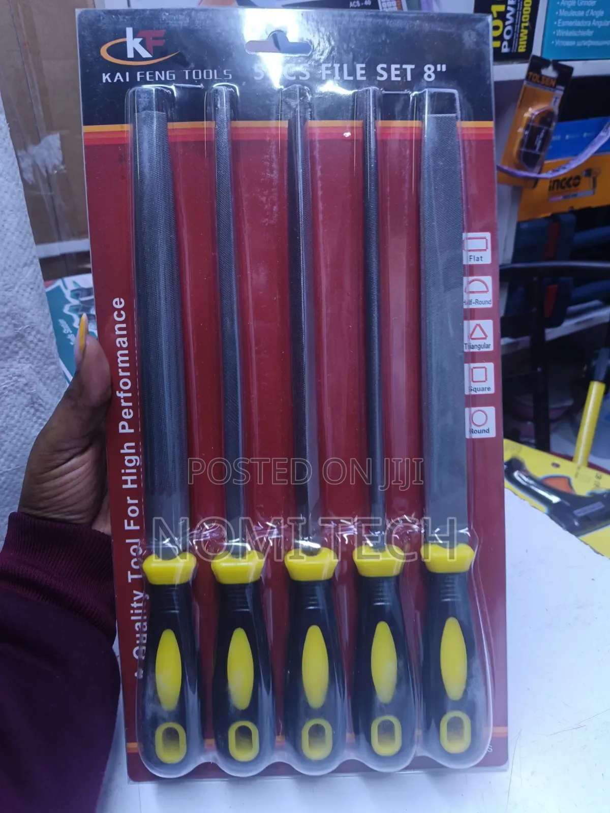 Kai Feng Tools 5PCS 8" File Set – Flat, Round, Square More