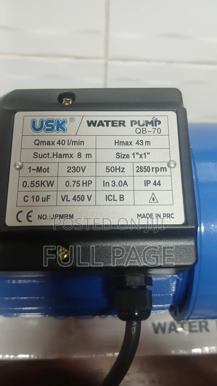 USK 0.75 Booster Water Pump