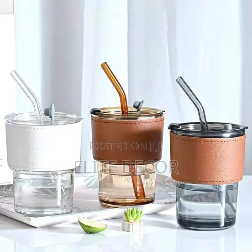 Gorgeous Slub Glass Smoothie Cup 300ml