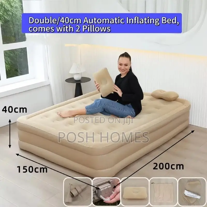 Inflatable King Size Airbed Mattress With in Built Pump