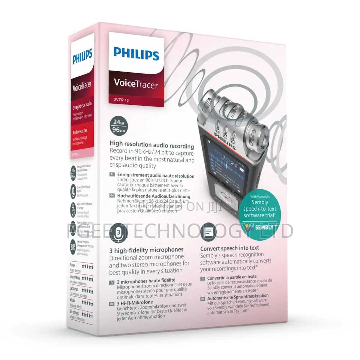Philips VoiceTracer DVT6115 Voice Recorder