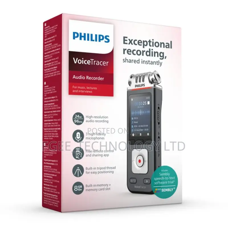 Philips VoiceTracer DVT6115 Voice Recorder