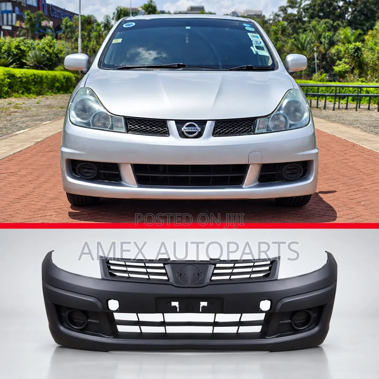 Front Bumper Nissan Wingroad Y12 Ad Van for Single Round H Lamp
