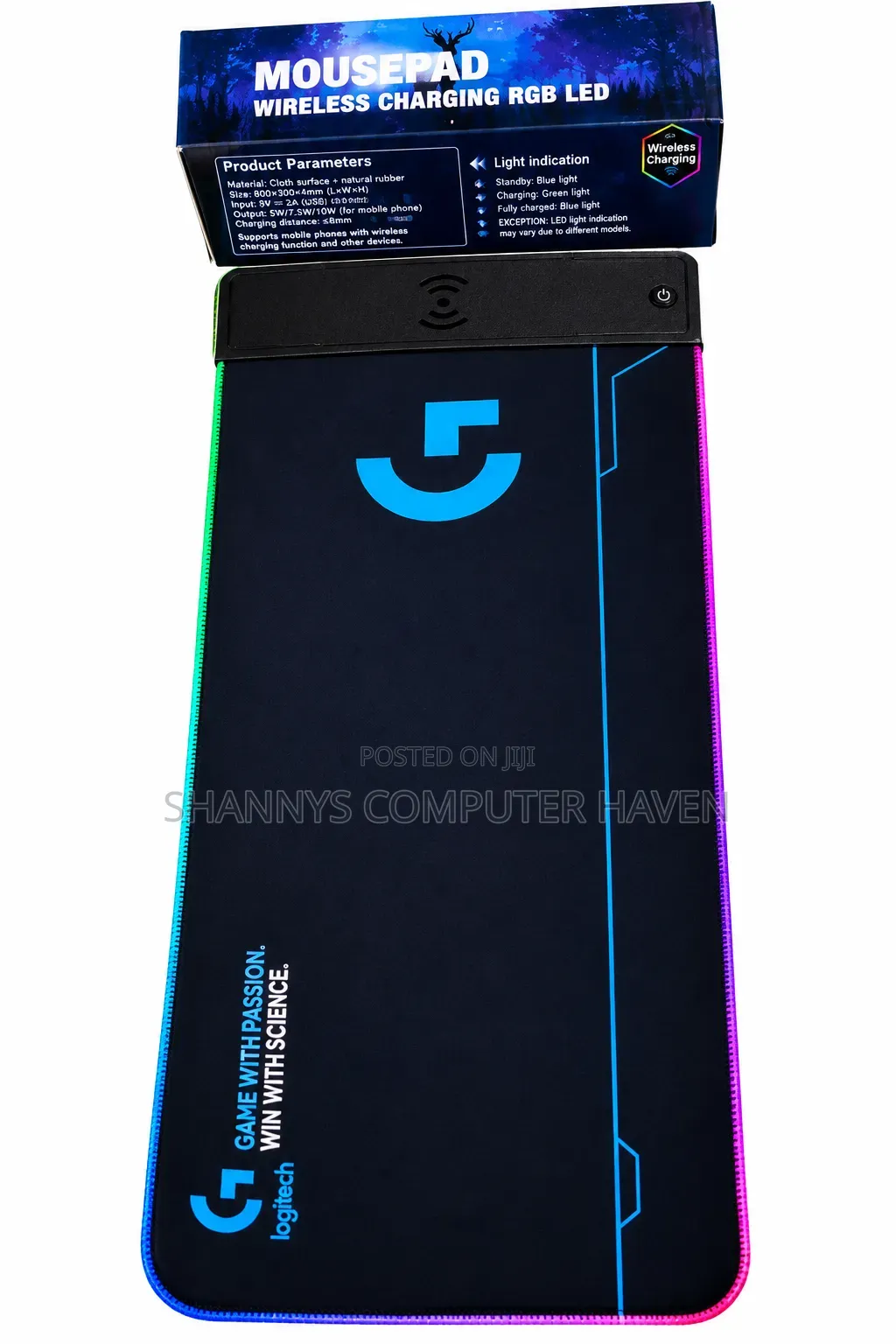 RGB Wireless Charging Mouse Pad – Charge Game!
