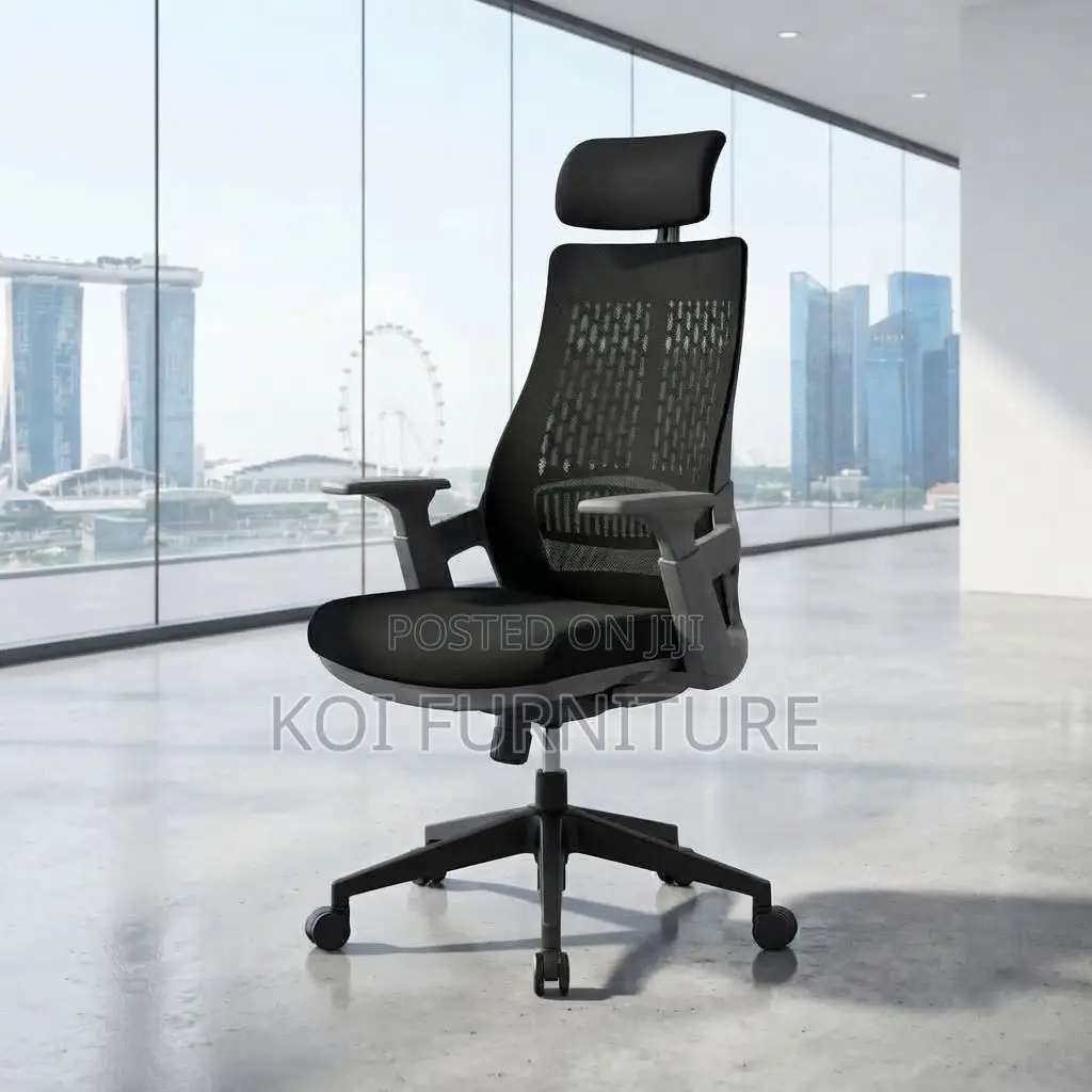 Office Chairs; Executive Fabric High Backrest Ergonomic Lamar Seat