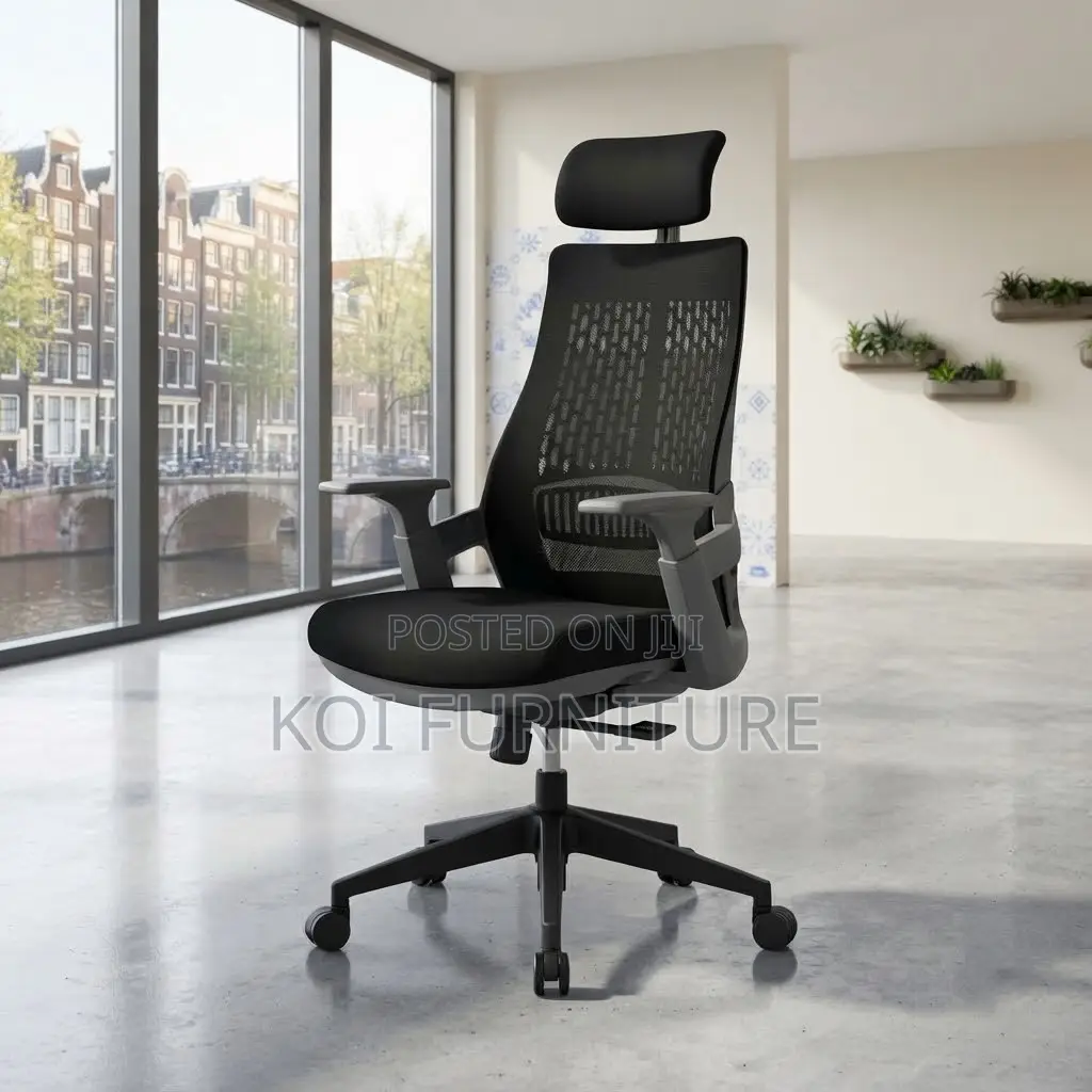 Office Chairs; Executive Fabric High Backrest Ergonomic Lamar Seat
