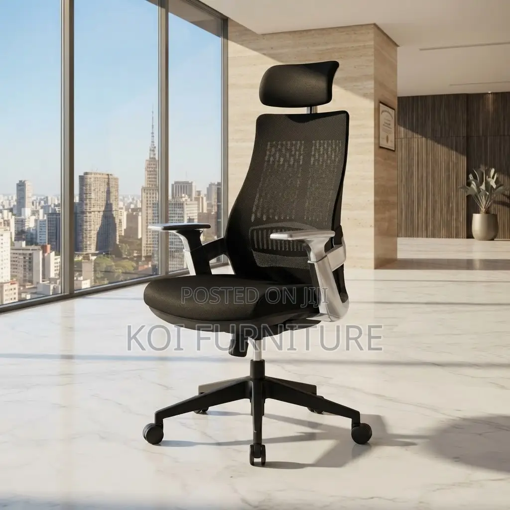 Office Chairs; Executive Fabric High Backrest Ergonomic Lamar Seat