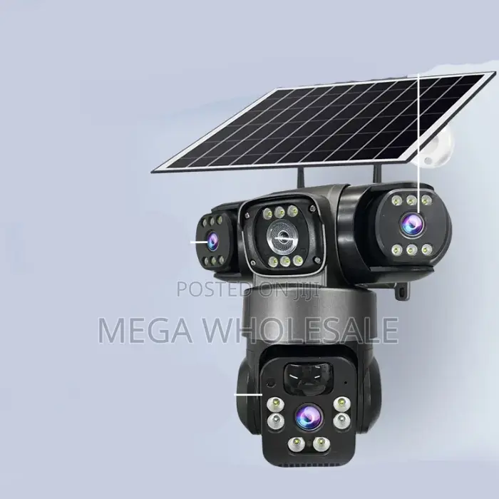 Built in Rechargeable Battery 20MP 4G PTZ Triple Lens Solar Cameras