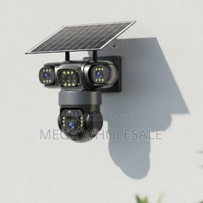 8W High Efficiency Solar Panel 20MP 4G PTZ Triple Lens Solar Cameras