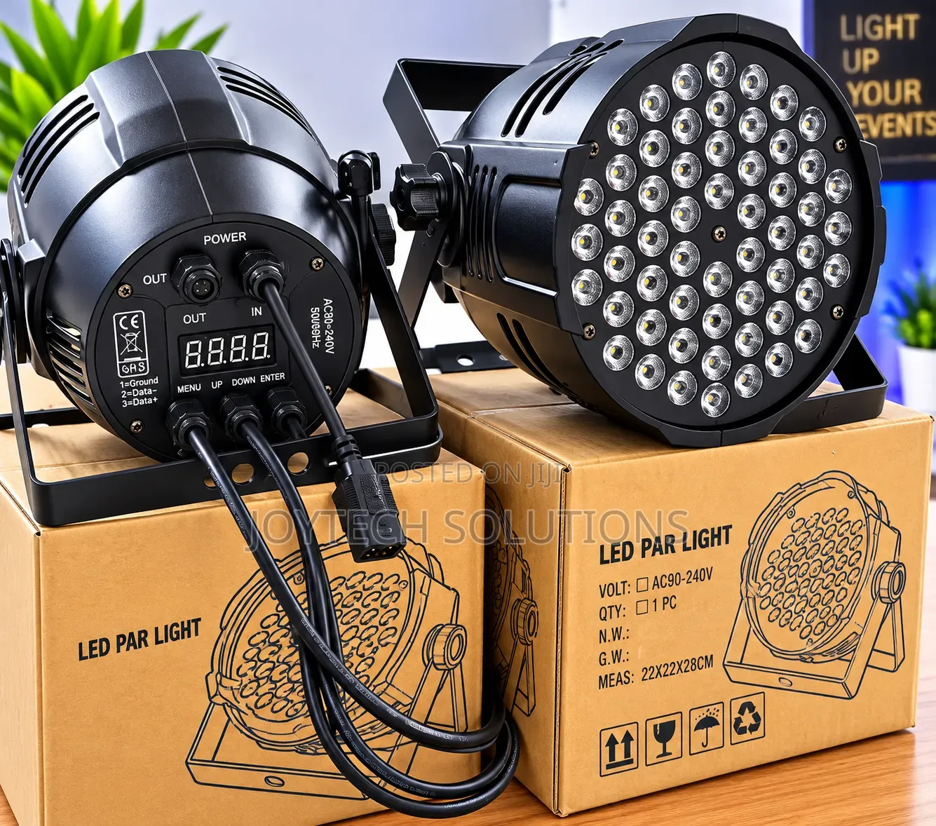 JOYTECH LED PAR Stage Light 54 LED RGB DJ Disco Party Event Lighting
