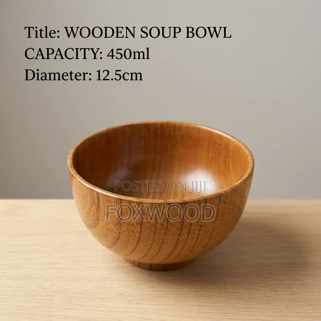 Wooden Soup Bowl 450ml