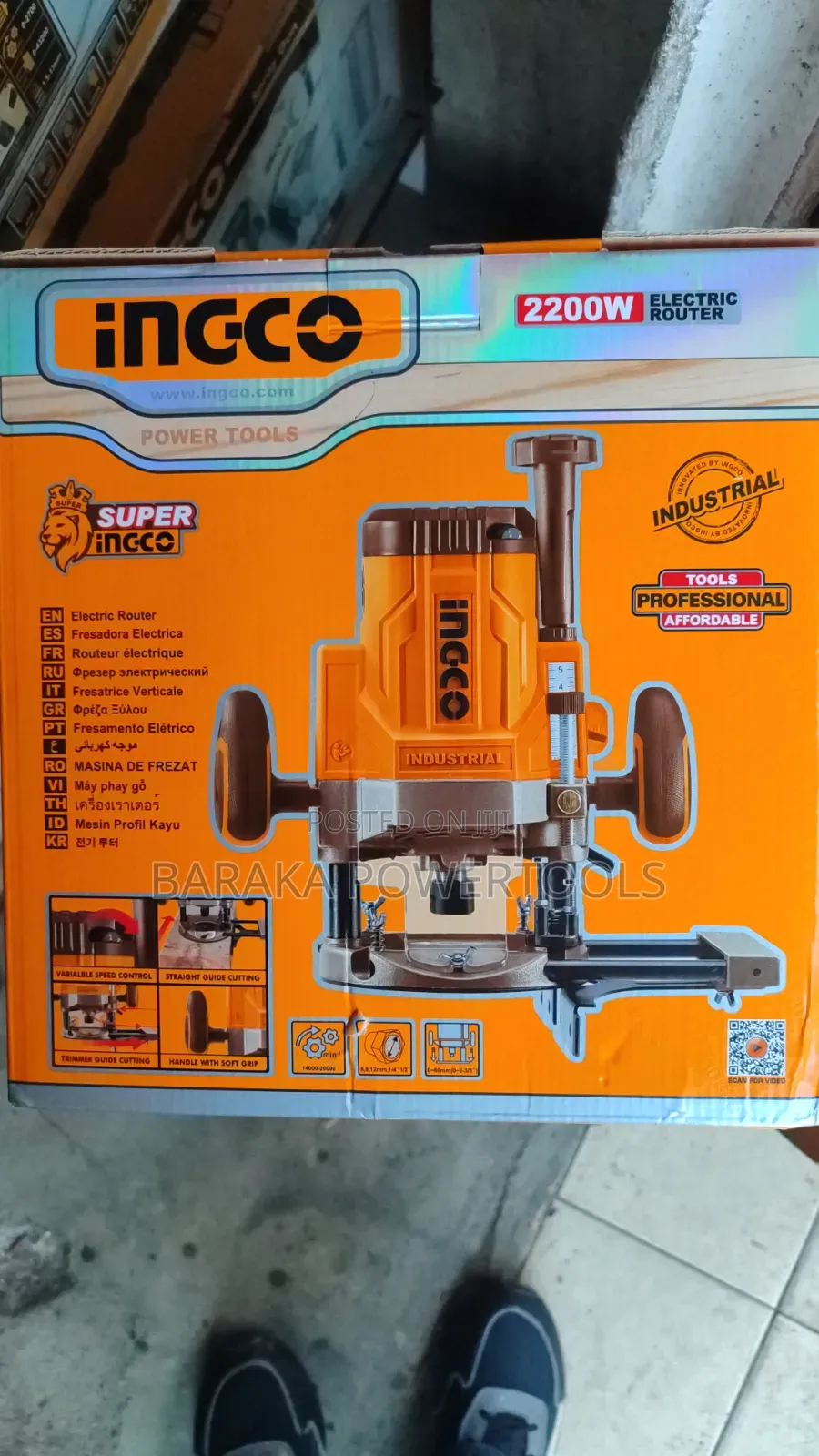 INGCO 2200W Industrial Electric Wood Router.