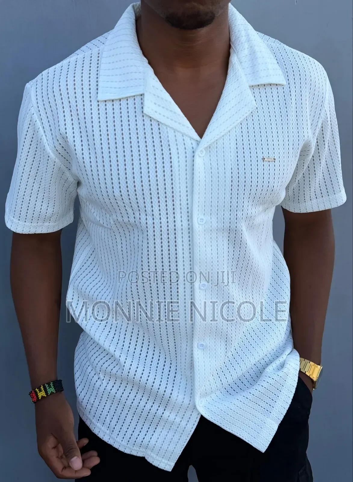 White Men Casual Quban Shirts. High Quality