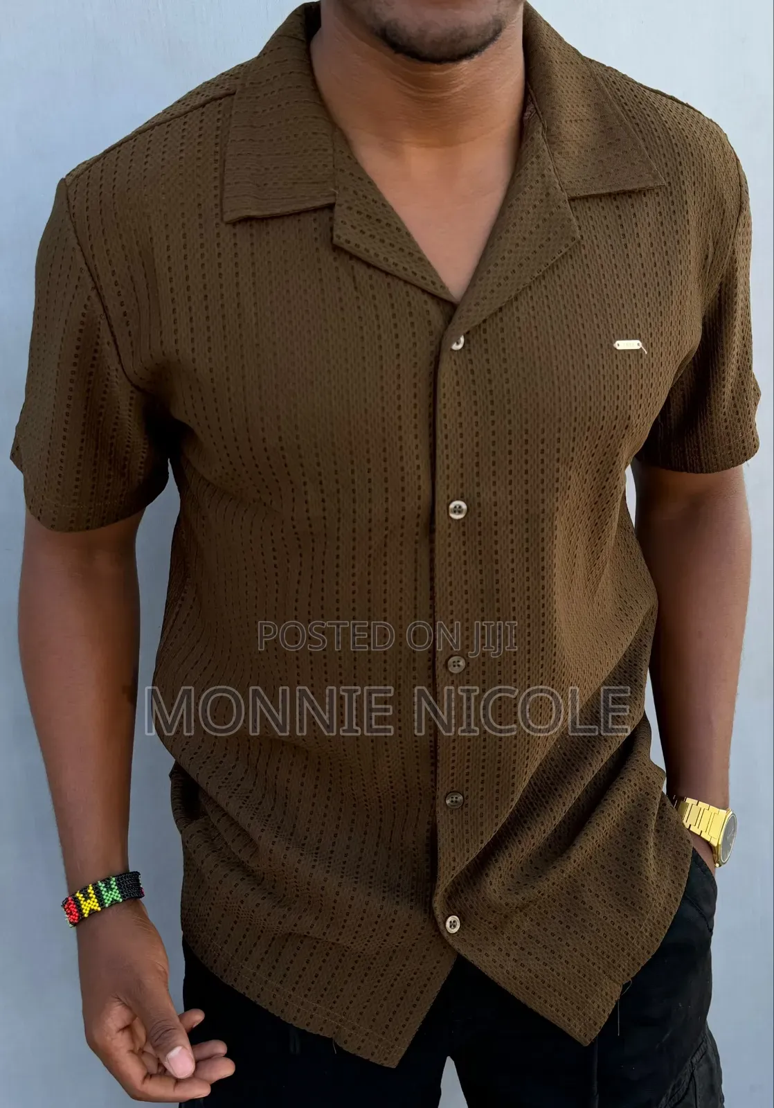 White Men Casual Quban Shirts. High Quality